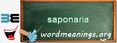 WordMeaning blackboard for saponaria